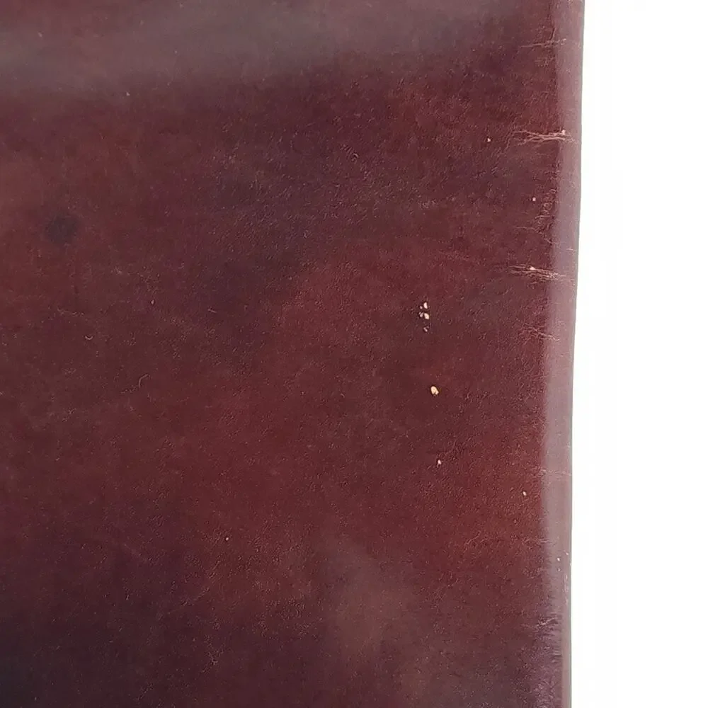 Bosca USA Oxblood Hand Stained Leather Portfolio Travel Tie Organizer Case